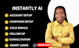 setup instantly ai smartlead ai cold email outreach b2b cold email warmup