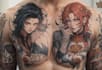 make comic cartoon anime tattoo design