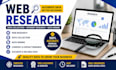 do web research, data collection, and google research
