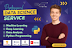do machine learning and data science on python project, models, eda,  deployment