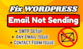 fix wordpress contact form and email not sending issue, SMTP configuration
