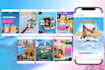 design colorful and cheerful social media posts for your brand