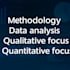do methodology, case study, data analysis, qualitative and quantitative focus