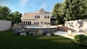 design 3d backyard front yard, garden, patio, pool, as landscape architect