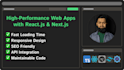 develop high performance responsive react and next apps