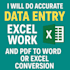 excel data entry, cleaning, compile, and merge