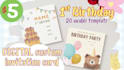 custom digital 1 birthday invitation card