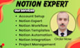 your notion expert, notion consultant, notion templates, custom notion workspace
