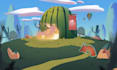 design 2d game concept art background and environment