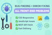 find and fix javascript errors, fix code, and fix react and next bugs