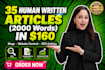 be writing 30 human written bulk SEO articles and blog posts