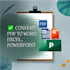 convert PDF to word, excel, or powerpoint quickly