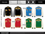 create varsity tech pack, flat sketch, and fashion design mockup for jackets