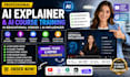do ai explainer, ai course training, ai educational video, ai influencer, ai ugc