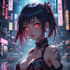 do a cyberpunk anime art