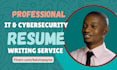 write professional tech IT cybersecurity data science engineering resume writing
