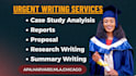 do urgent case study analysis, research and summary writing