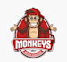 design a unique and creative monkey logo for your brand