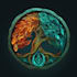 make a fantasy, rpg, sci fi, steam animated game logo