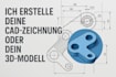 create cad models, technical drawings and 3d printer files