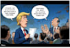 do a political caricature and cartoon