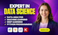 do data analysis, machine learning, data science  computer vision projects