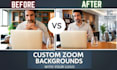 create custom zoom virtual backgrounds with your logo