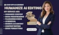 humanize ai content rewrite proofread book, humanize ai content editing, essay