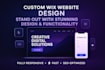 design a wix website, wix website design, wix website redesign wix studio design
