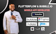expert no code app development flutterflow to bubble io backend IOS app