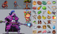 custom pixel art game assets 16 bit sprites, retro tilesets and indie game icons