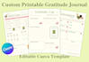 deliver a custom gratitude journal editable in canva