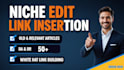 boost seo with 1 high quality link insertion niche edit