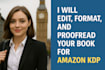 line copy edit format and proofread your book for amazon kdp publishing