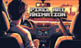 create 2d 8bit pixel art character animation looping lofi animated gif