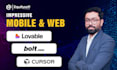 provide ai app and website development with lovable bolt ai saas
