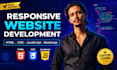 build custom website development using HTML CSS javascript
