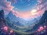 create an background anime any in style