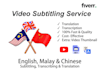 create accurate subtitles in chinese and english
