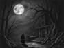 draw dark art illustration with engraving style