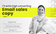 write sales emails copies and email sequences that convert