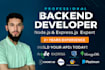 be your node js backend developer
