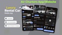 develop luxury car rental app, helicopter charter app, auction website