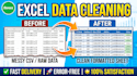 clean, merge, format and validate excel or CSV data