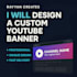 create a modern youtube banner using ai