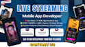 develop live streaming app, live streaming website, video stream app dashboard