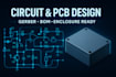 create circuit schematics, pcb layouts, gerber, bom, and 3d enclosures
