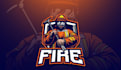 draw wonderful firefighter character mascot logo design