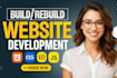 website development as full stack web developer front end backend development