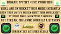 do email marketing campaign for organic spotify music promotion